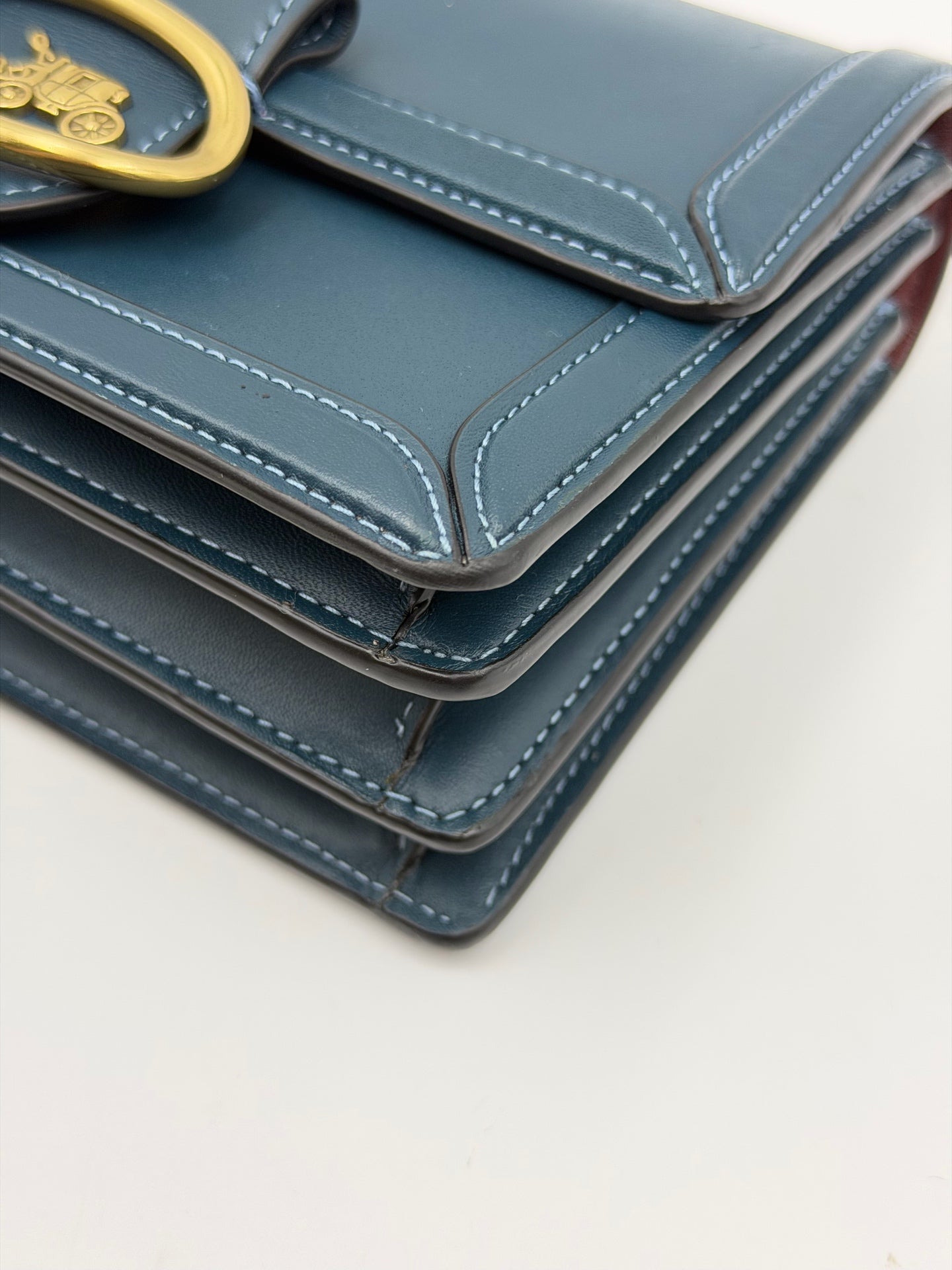 Coach Leather Blue Shoulder Bag