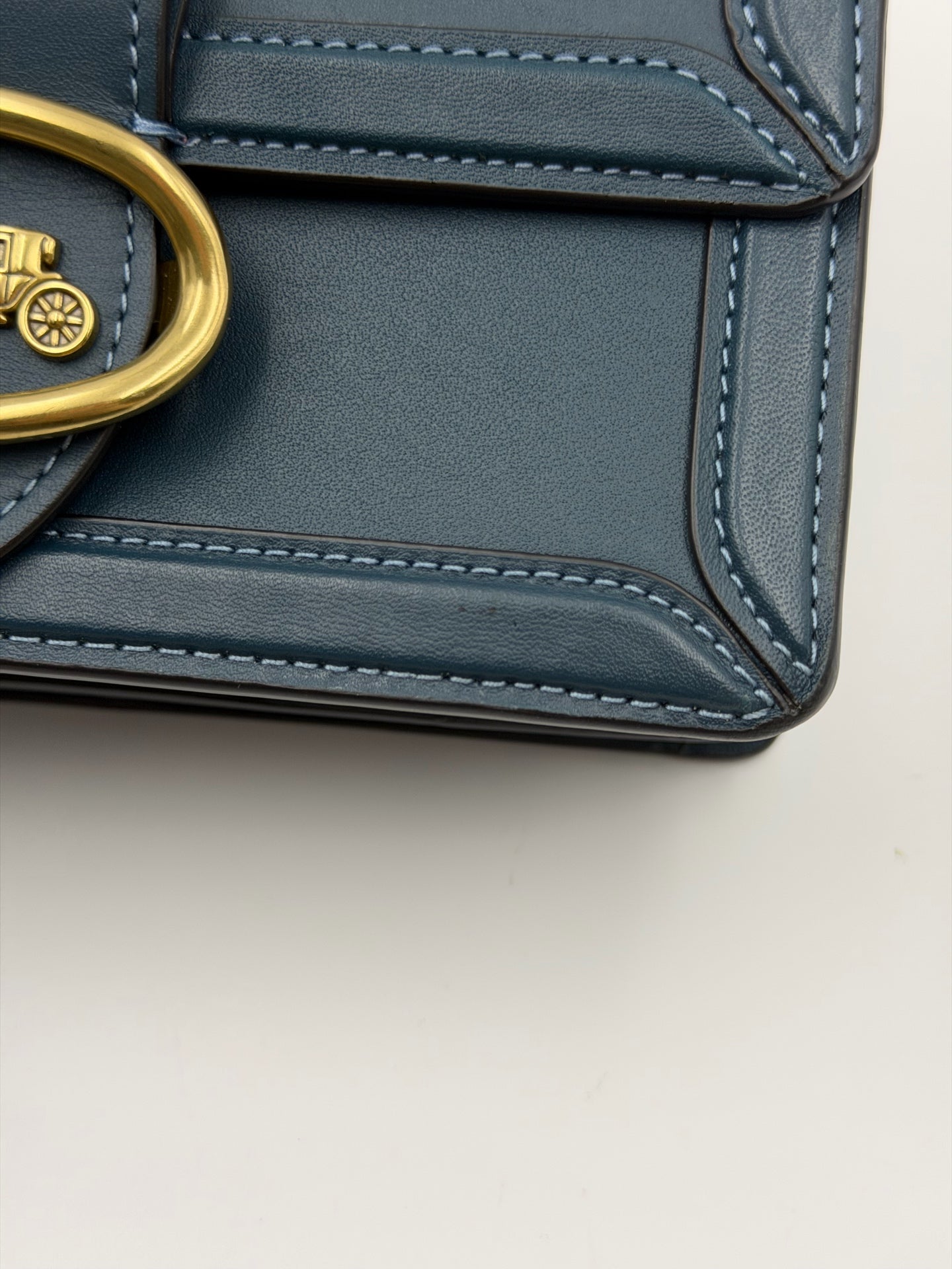 Coach Leather Blue Shoulder Bag