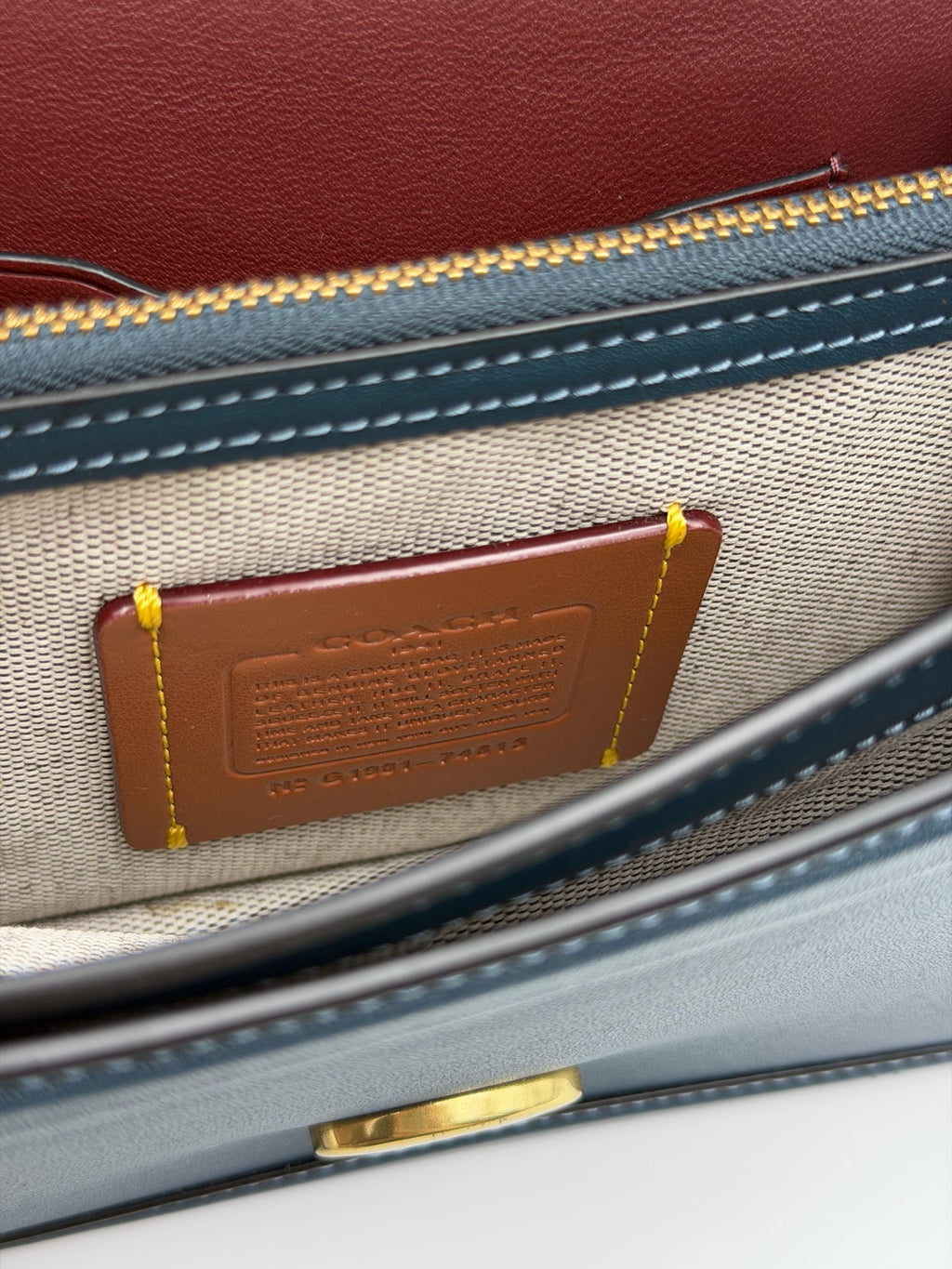 Coach Leather Blue Shoulder Bag