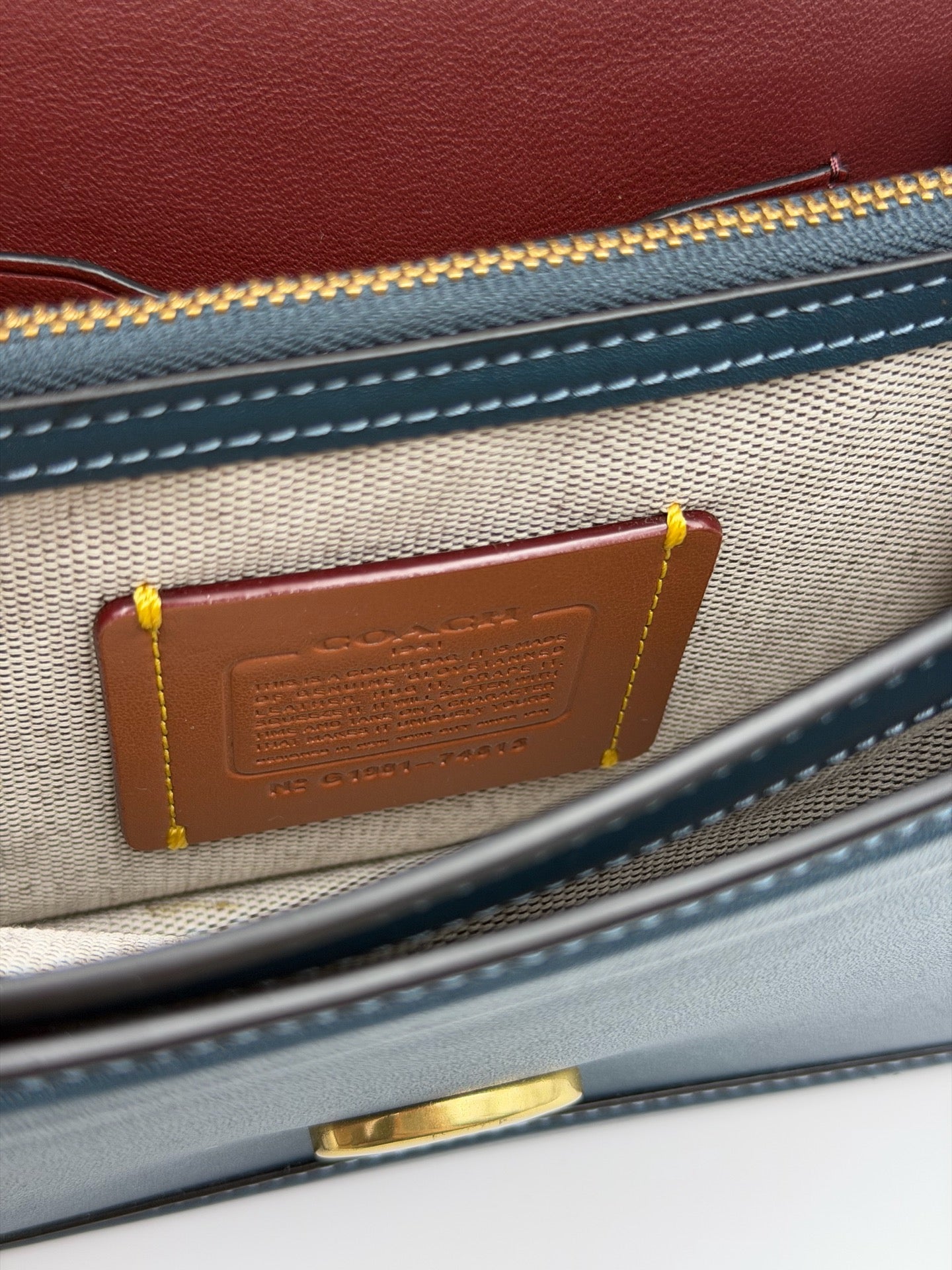 Coach Leather Blue Shoulder Bag
