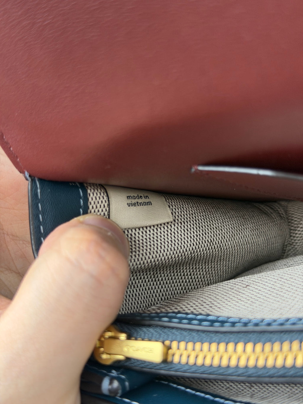 Coach Leather Blue Shoulder Bag