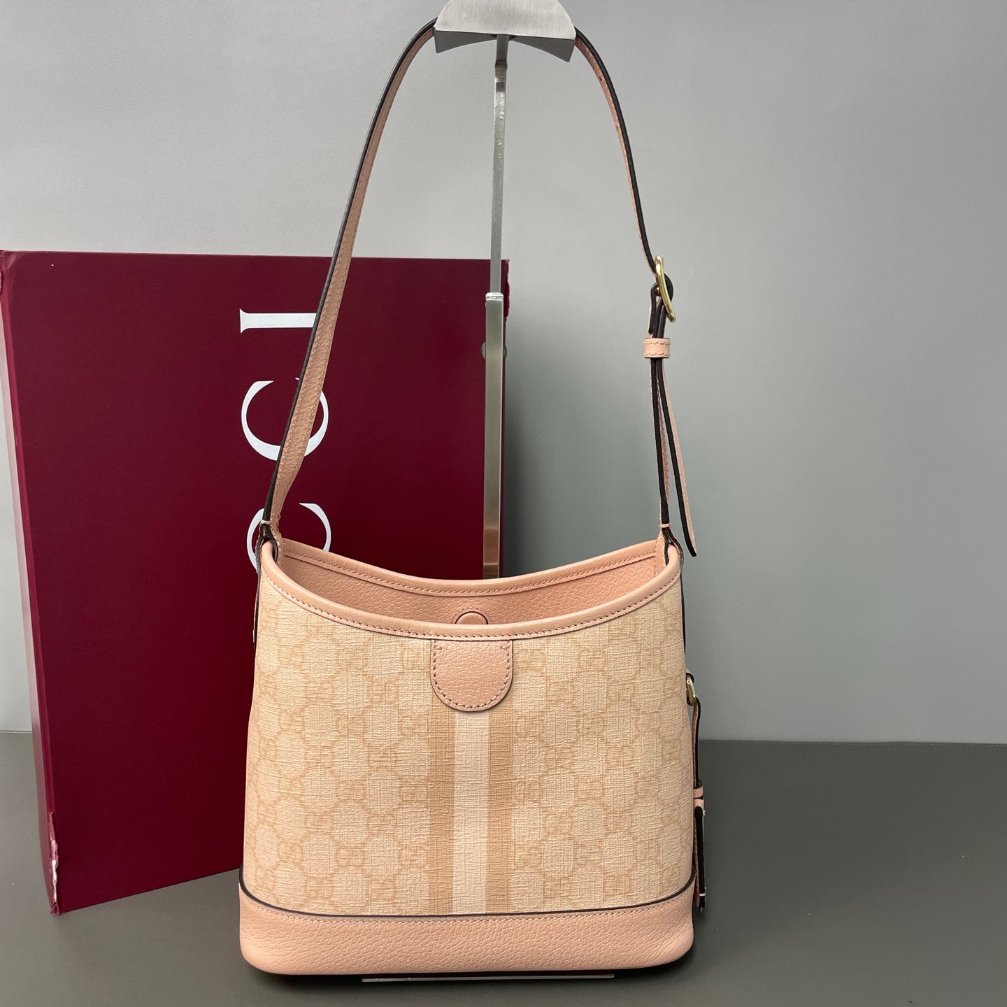 Gucci Canvas Pink Bucket & Drawstring Bag