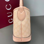 Gucci Canvas Pink Bucket & Drawstring Bag