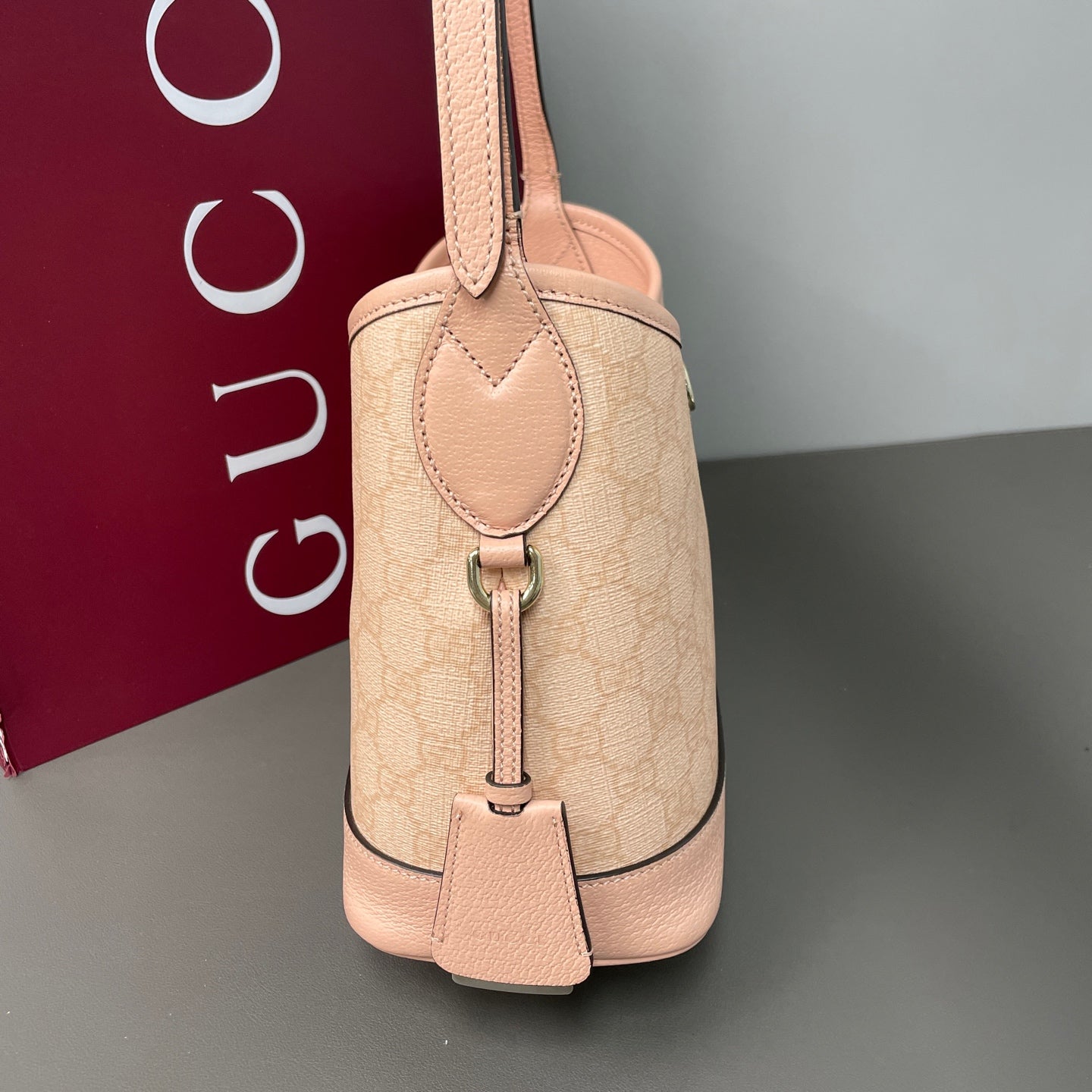 Gucci Canvas Pink Bucket & Drawstring Bag