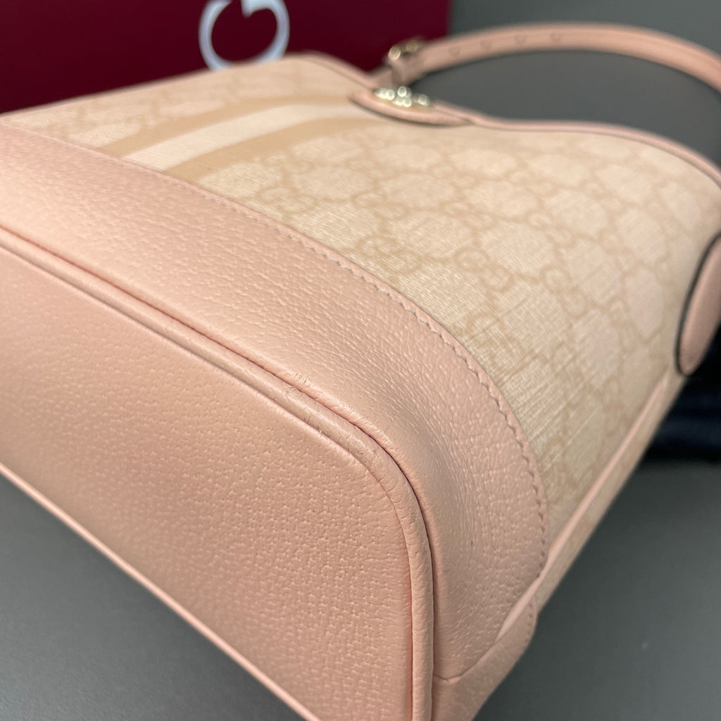 Gucci Canvas Pink Bucket & Drawstring Bag