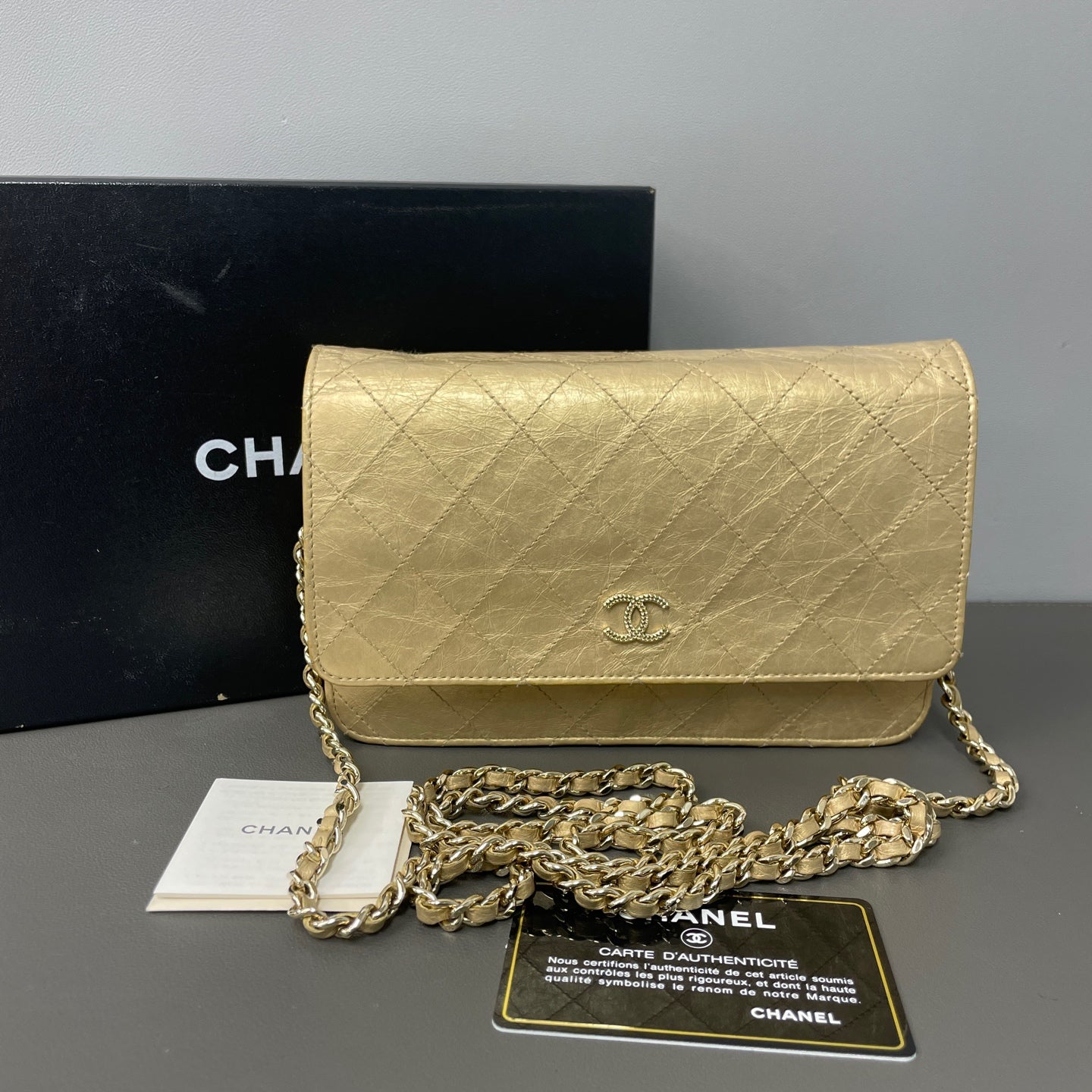 Chanel Gold Crossbody