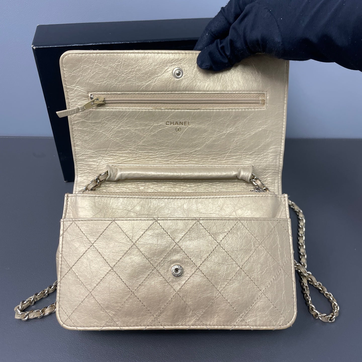 Chanel Gold Crossbody