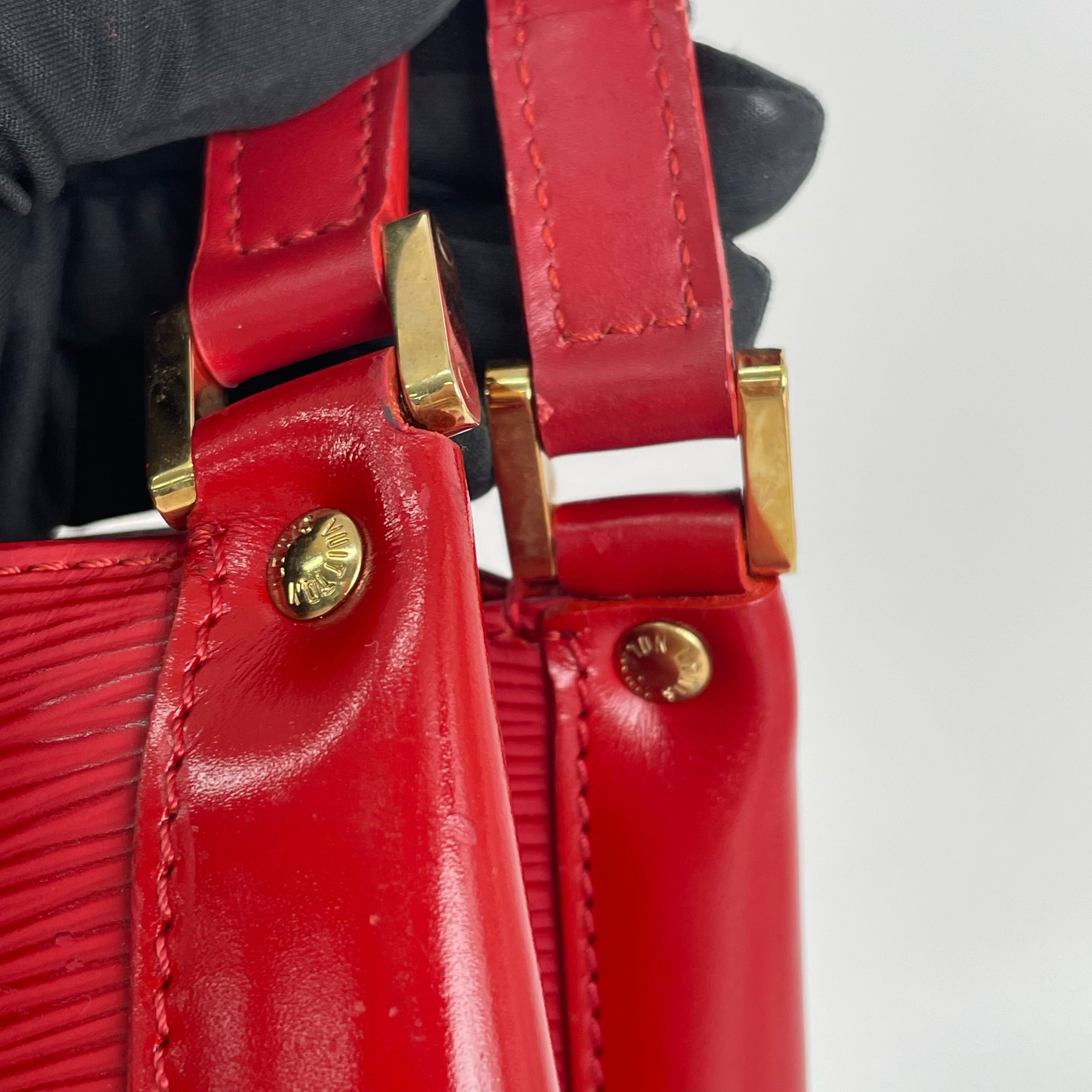 Louis Vuitton Red Bucket & Drawstring Bag