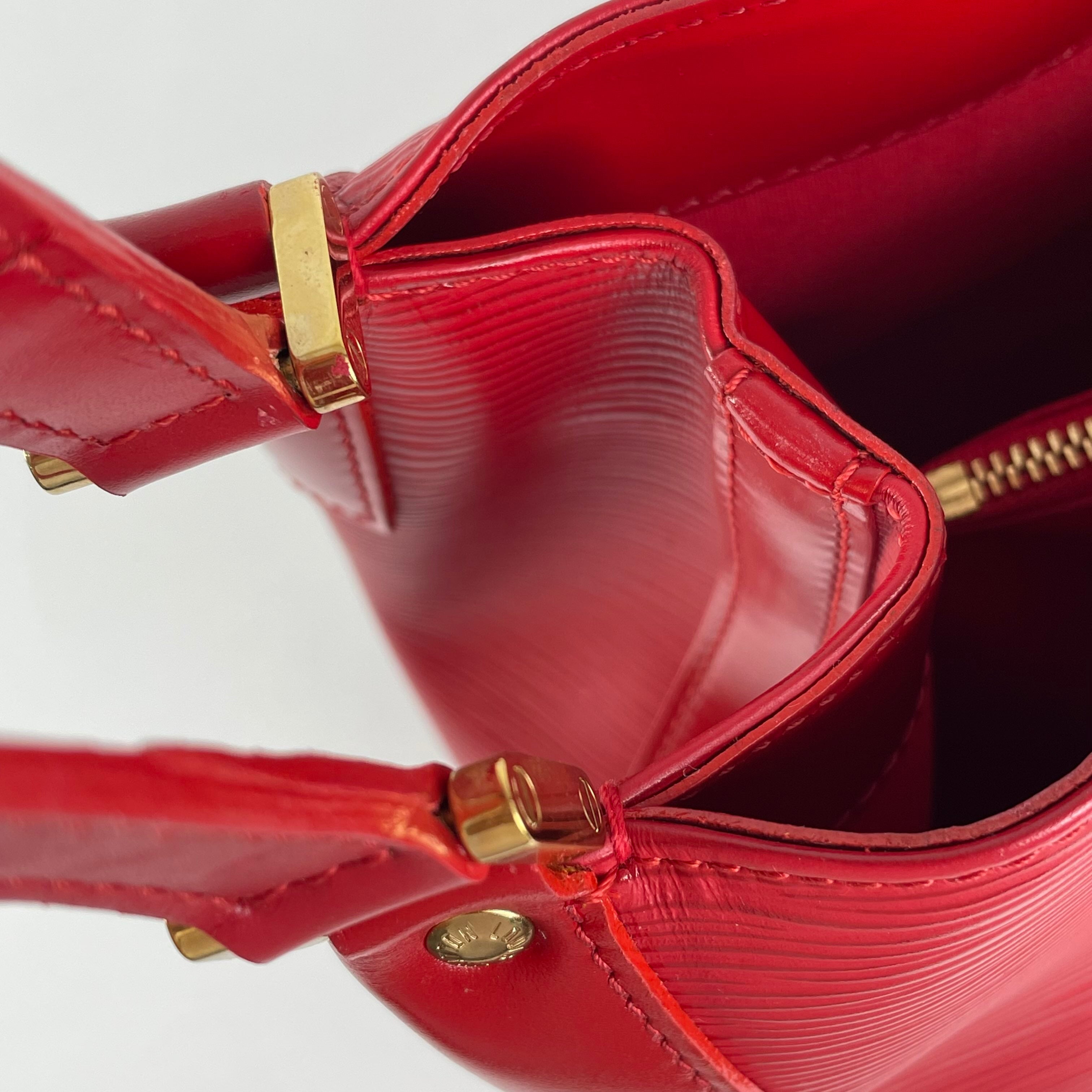 Louis Vuitton Red Bucket & Drawstring Bag