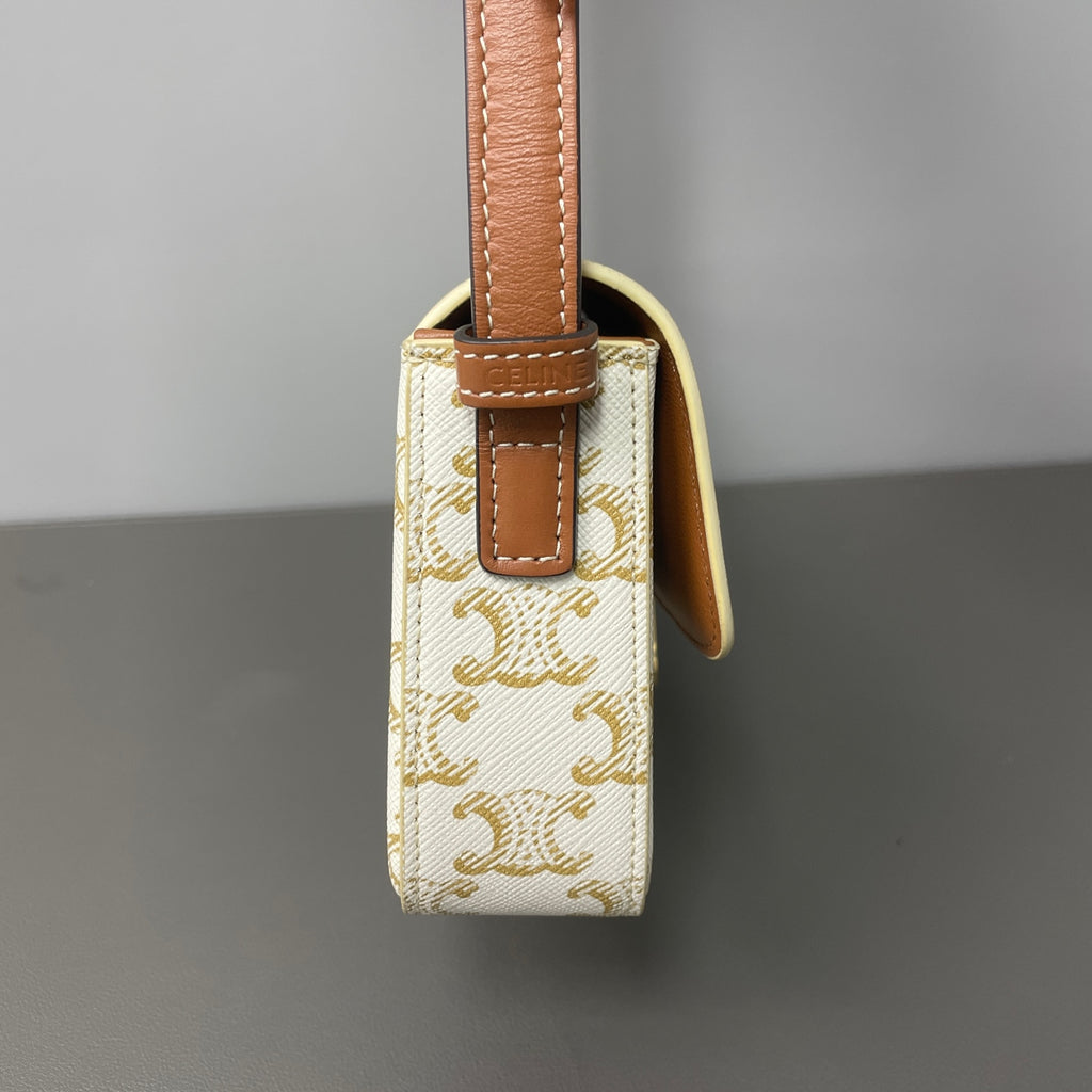 Celine Metal White Shoulder Bag