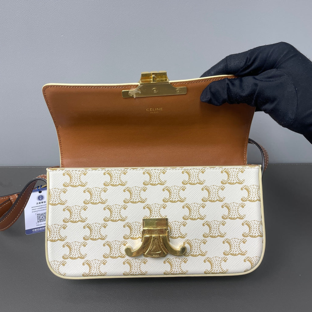 Celine Metal White Shoulder Bag
