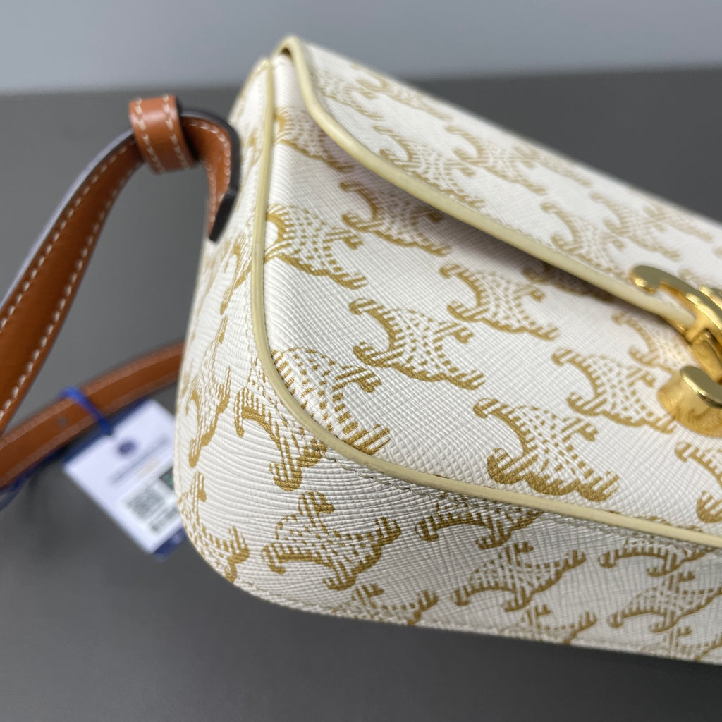 Celine Metal White Shoulder Bag