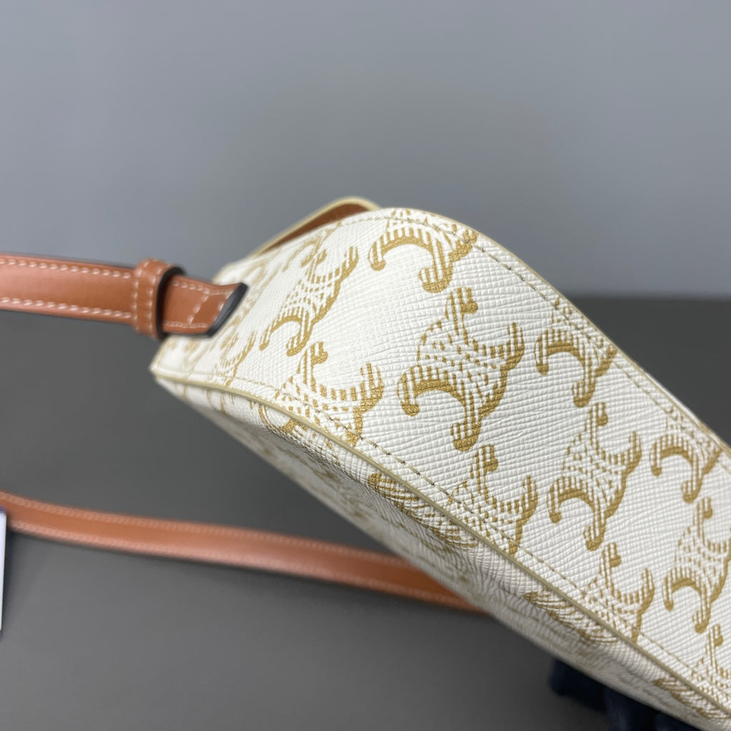 Celine Metal White Shoulder Bag