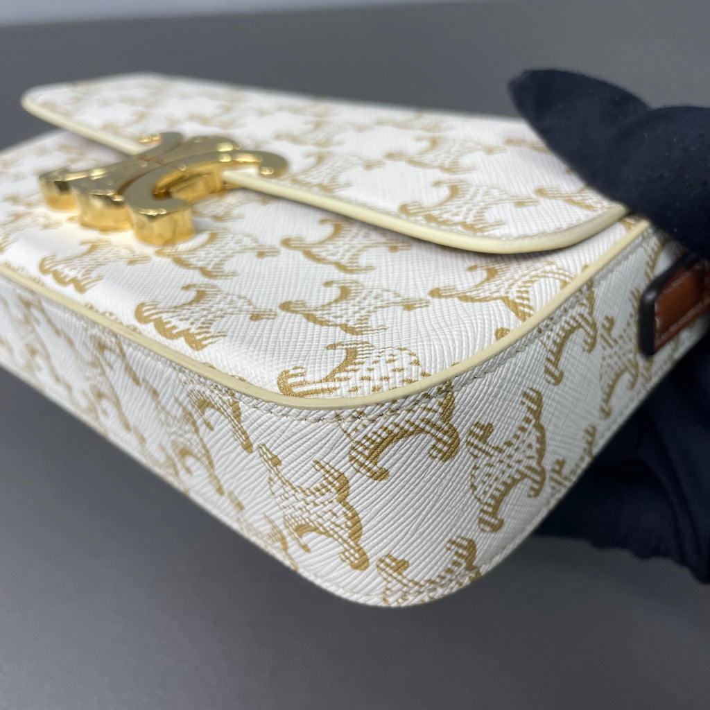 Celine Metal White Shoulder Bag
