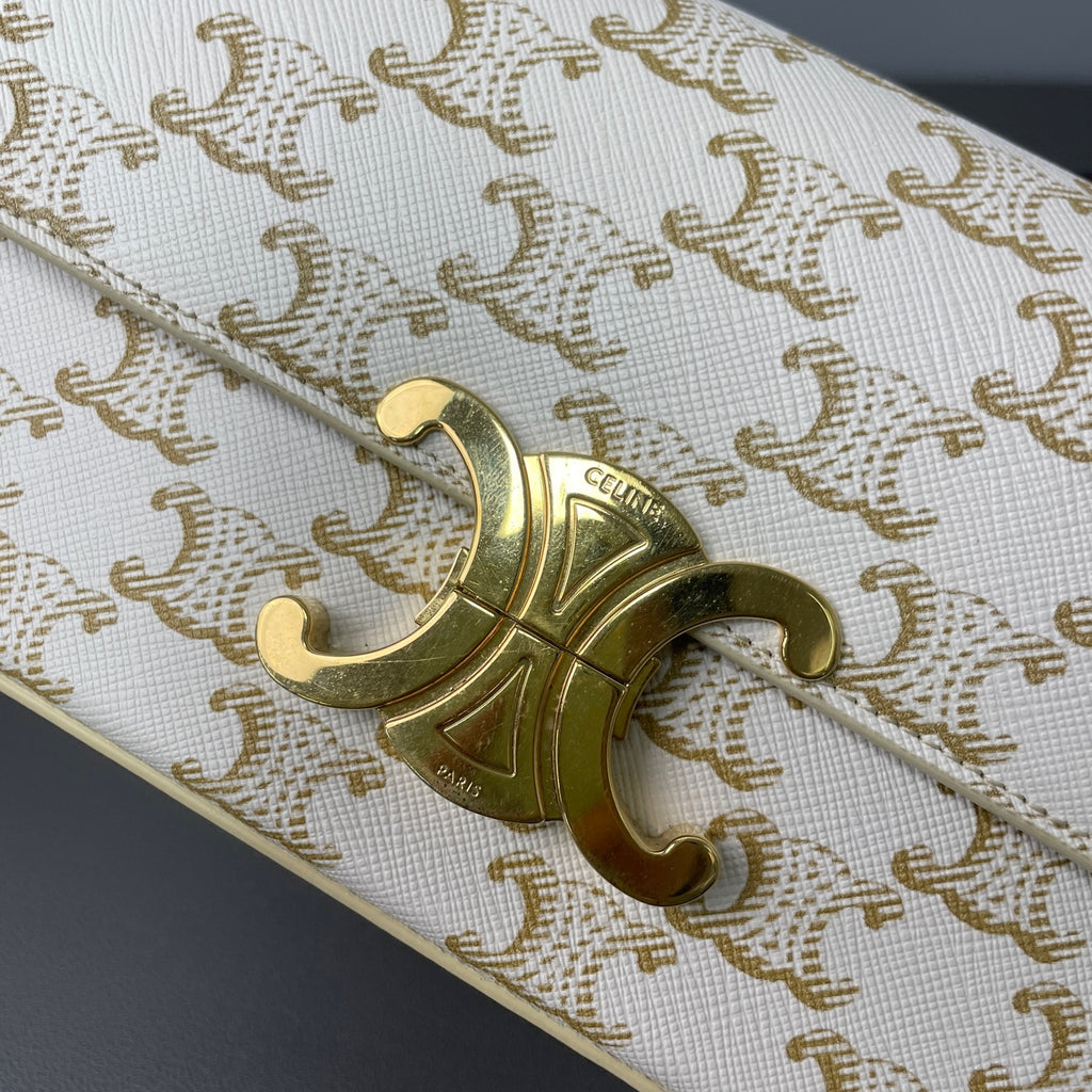Celine Metal White Shoulder Bag