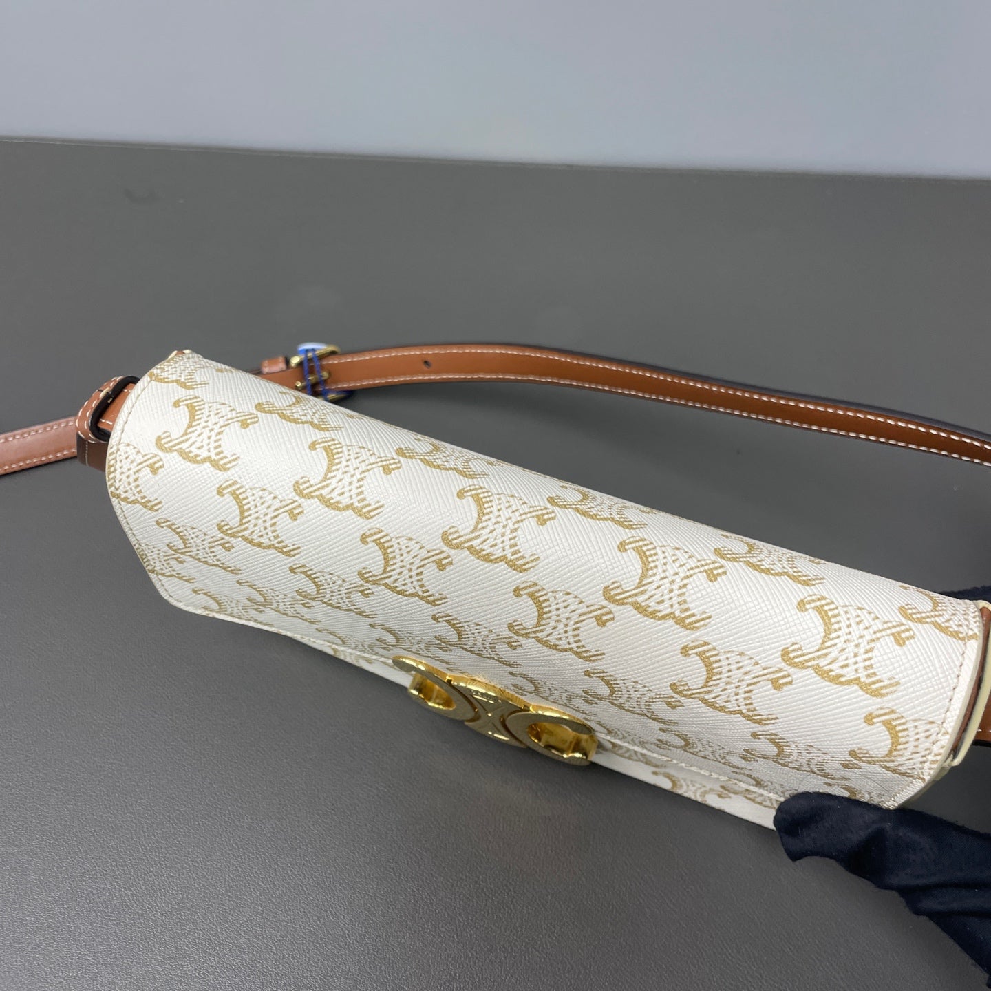 Celine Metal White Shoulder Bag