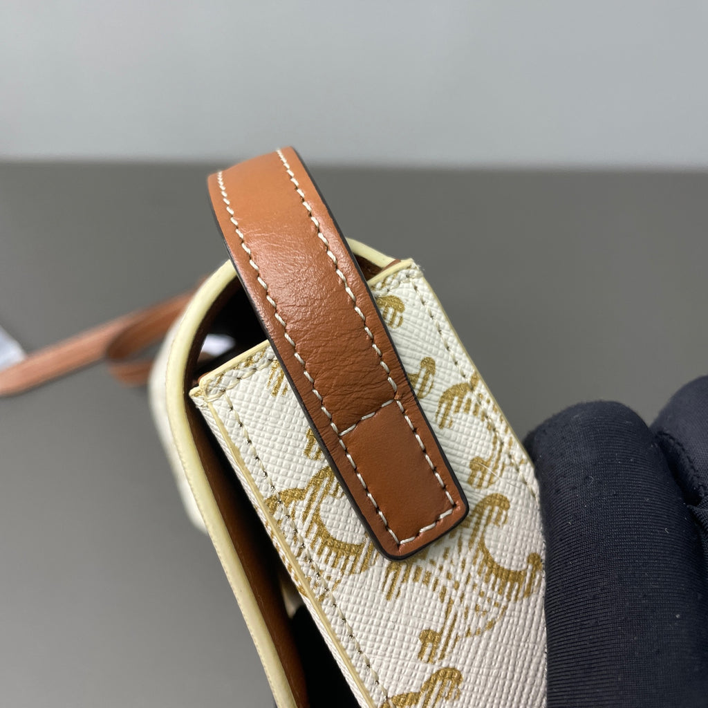 Celine Metal White Shoulder Bag