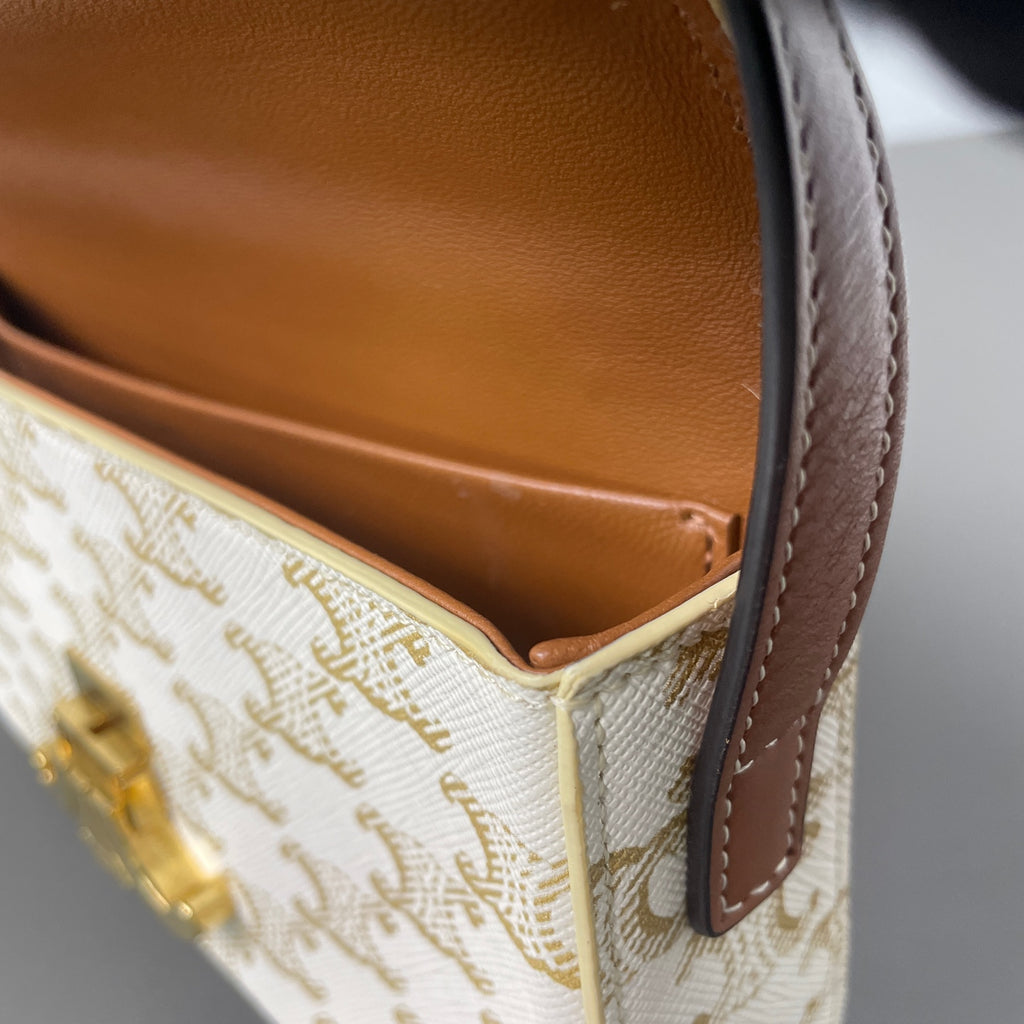 Celine Metal White Shoulder Bag