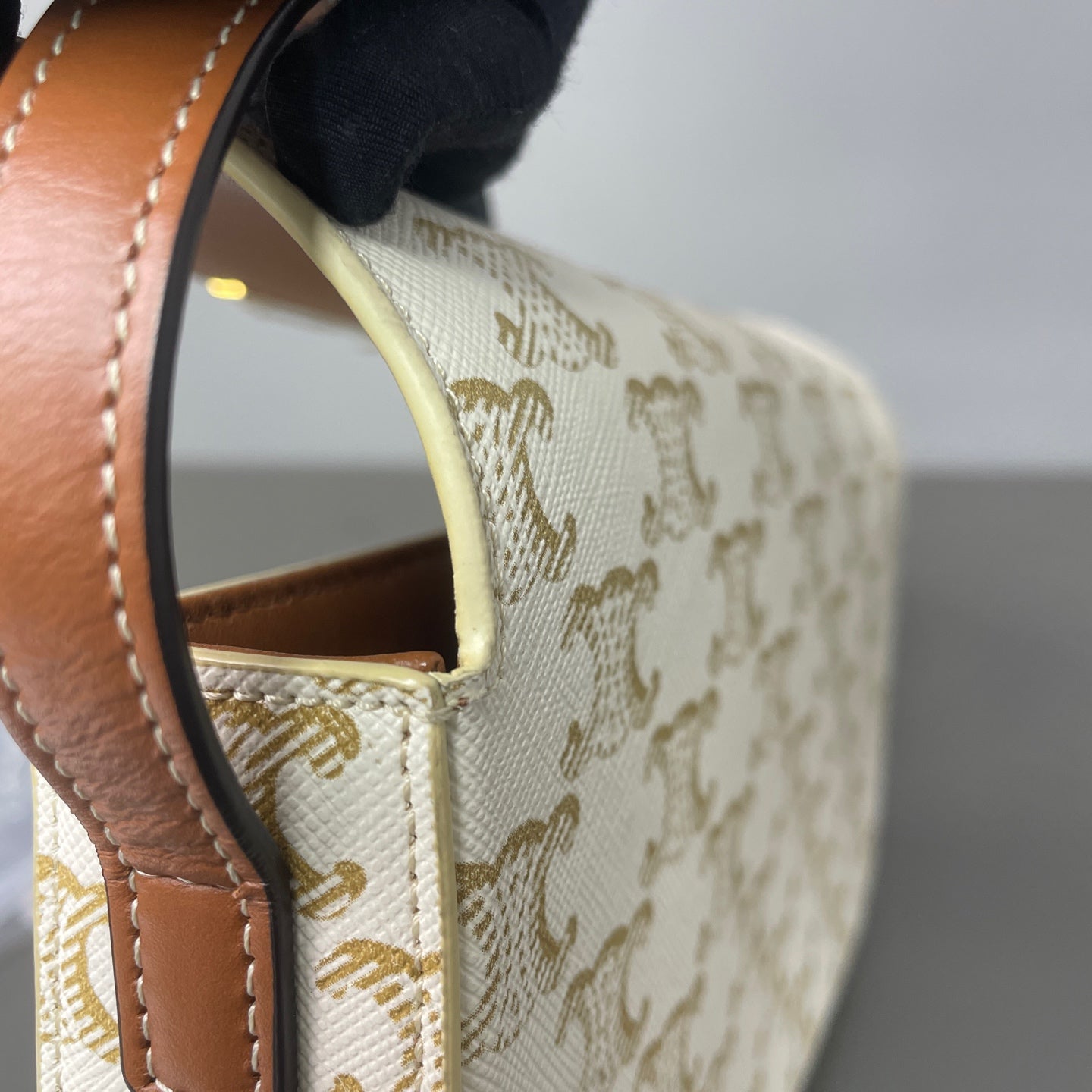 Celine Metal White Shoulder Bag