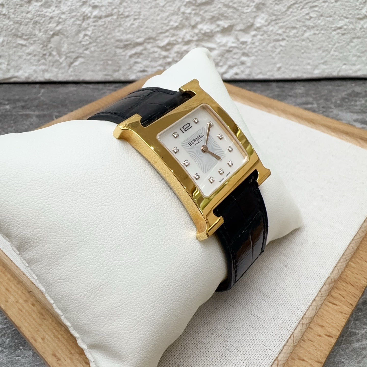 Hermes Black Quartz watch