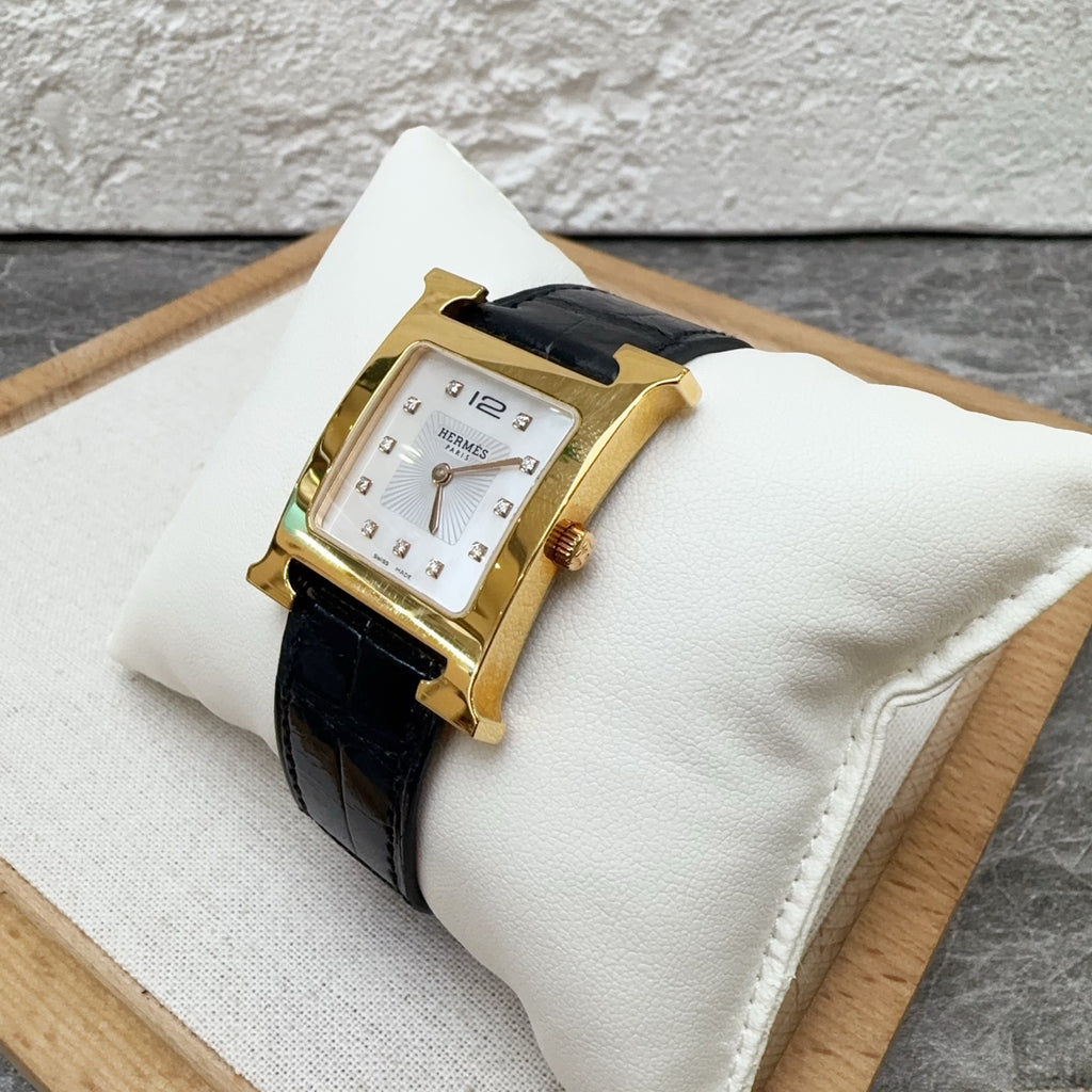 Hermes Black Quartz watch