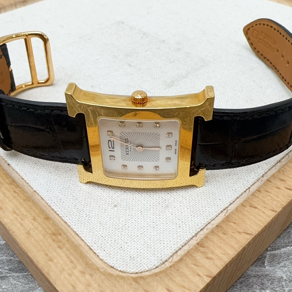Hermes Black Quartz watch