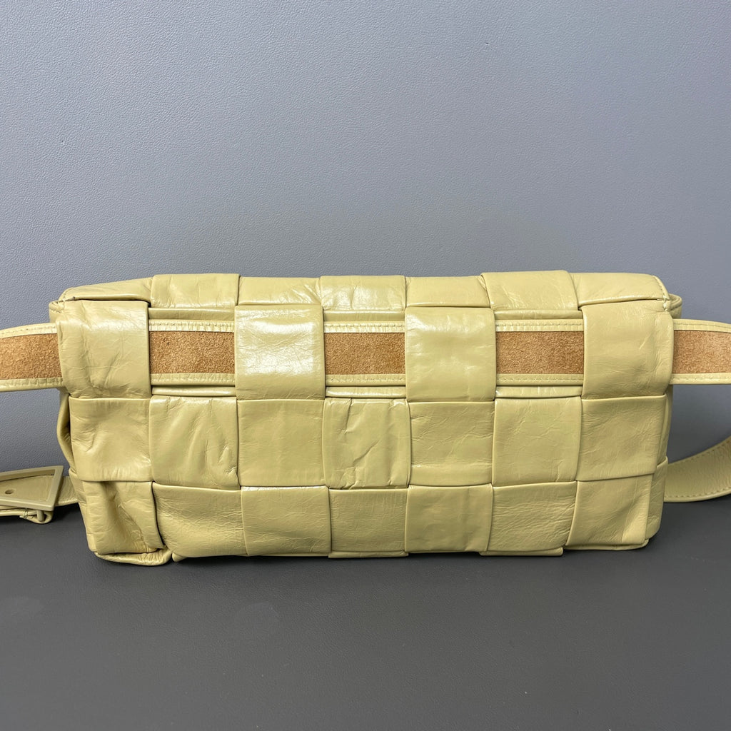 Bottega Veneta Alcantara Yellow Sling Bag