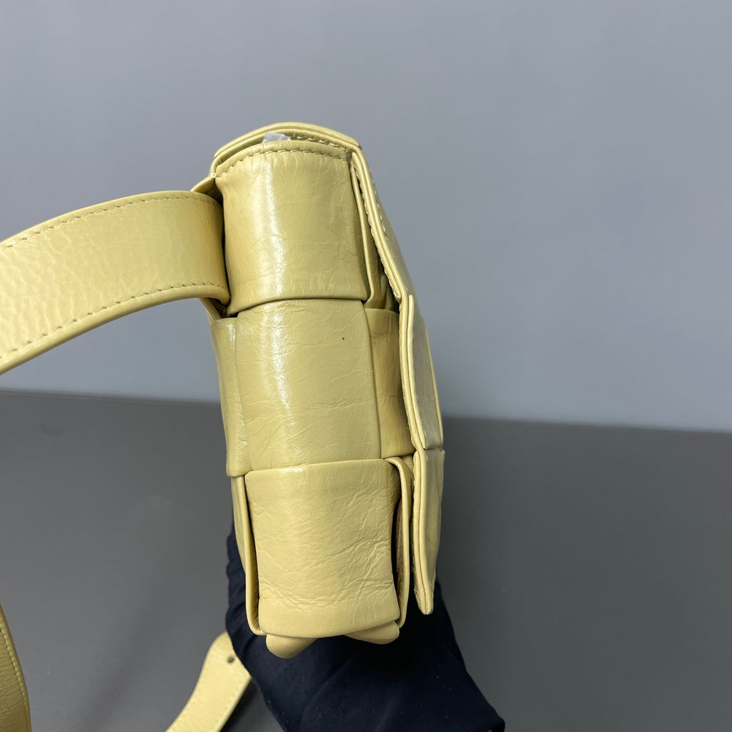 Bottega Veneta Alcantara Yellow Sling Bag