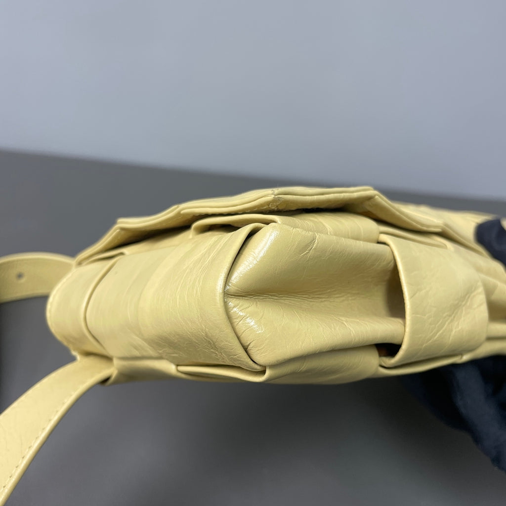 Bottega Veneta Alcantara Yellow Sling Bag