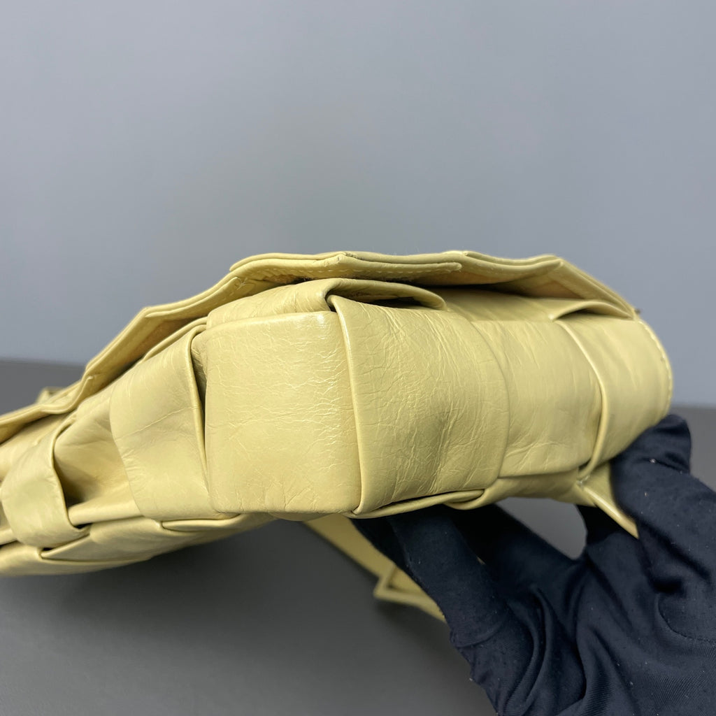 Bottega Veneta Alcantara Yellow Sling Bag