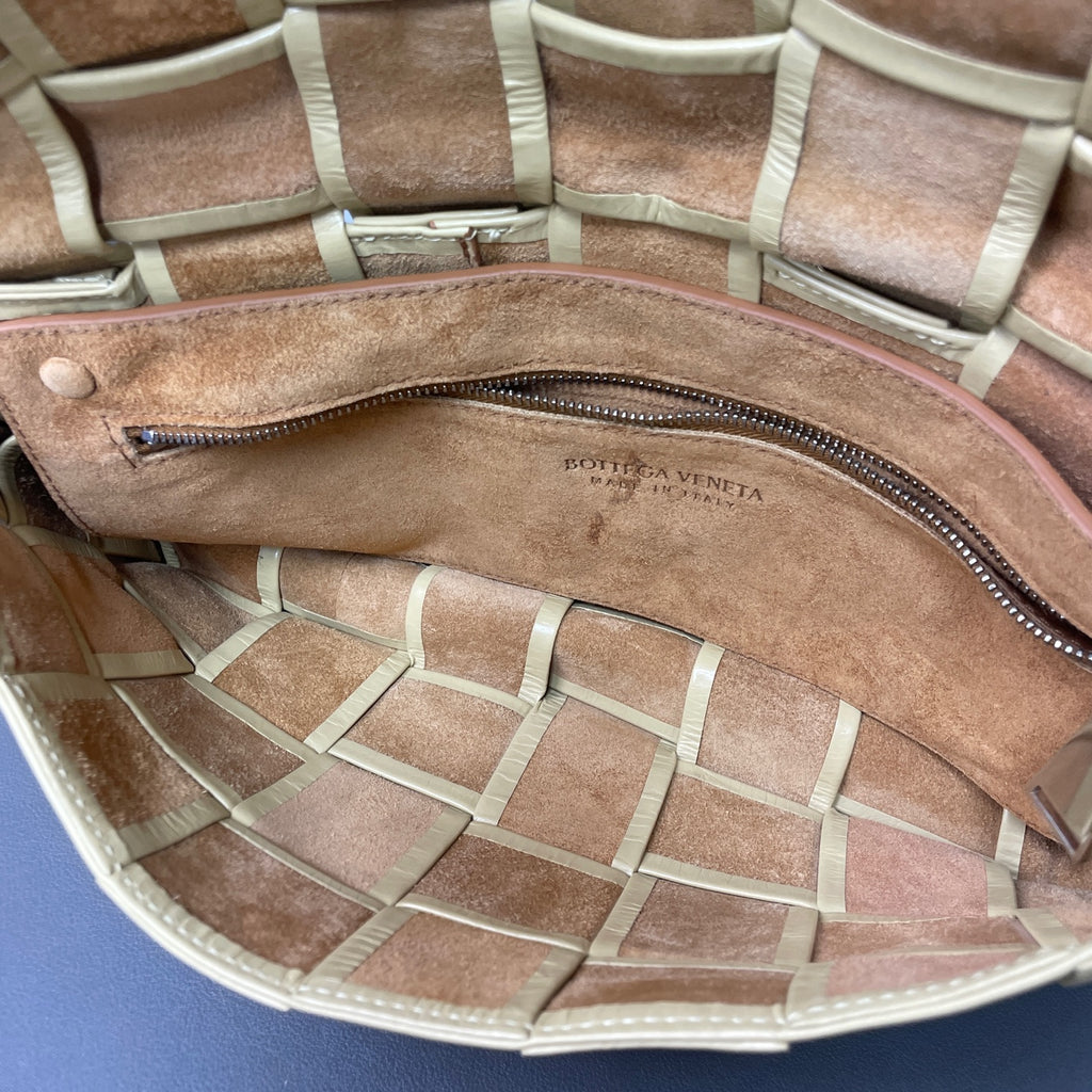 Bottega Veneta Alcantara Yellow Sling Bag