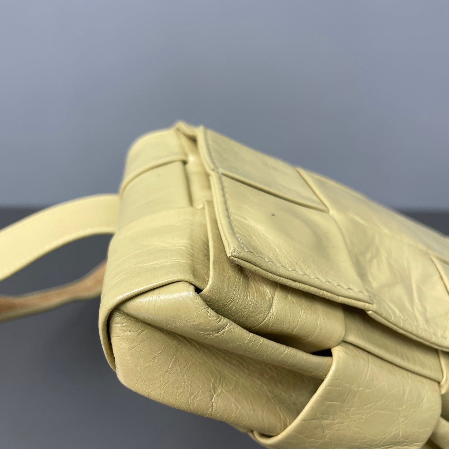 Bottega Veneta Alcantara Yellow Sling Bag