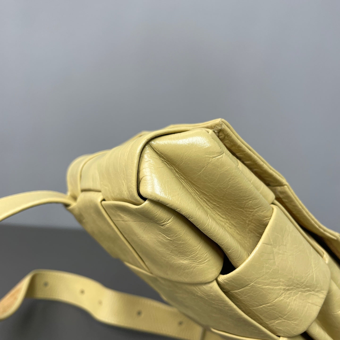 Bottega Veneta Alcantara Yellow Sling Bag