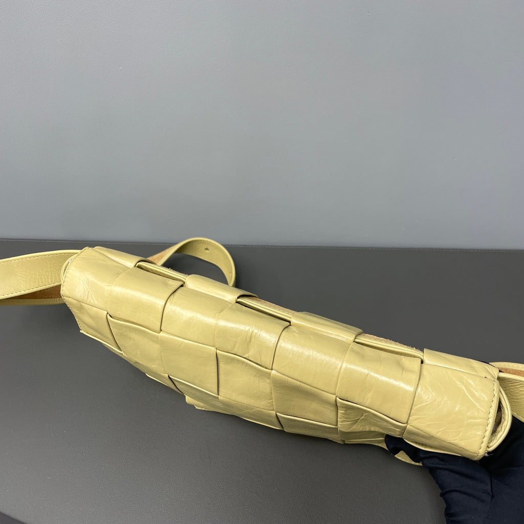 Bottega Veneta Alcantara Yellow Sling Bag