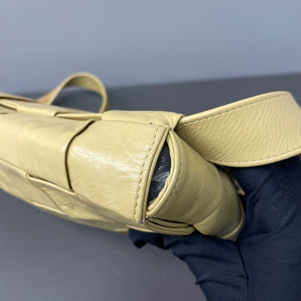 Bottega Veneta Alcantara Yellow Sling Bag