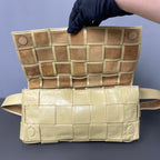 Bottega Veneta Alcantara Yellow Sling Bag