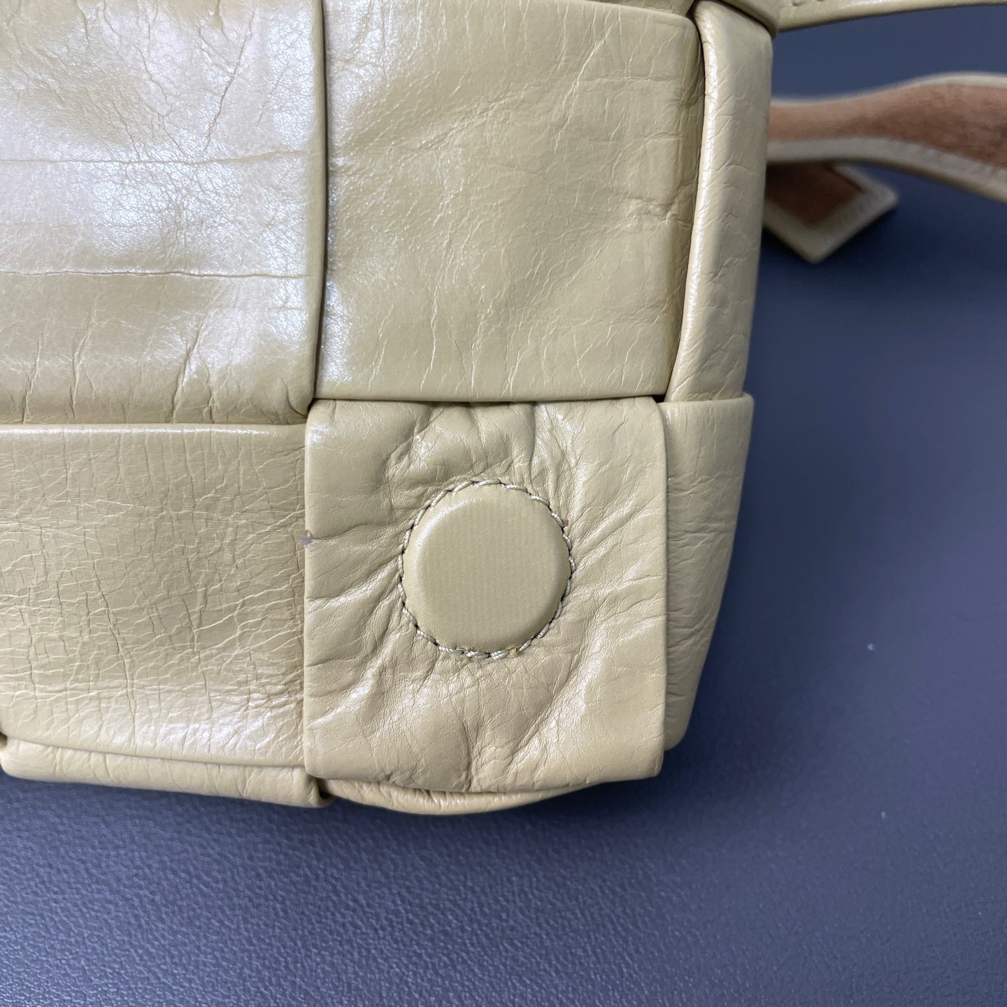Bottega Veneta Alcantara Yellow Sling Bag