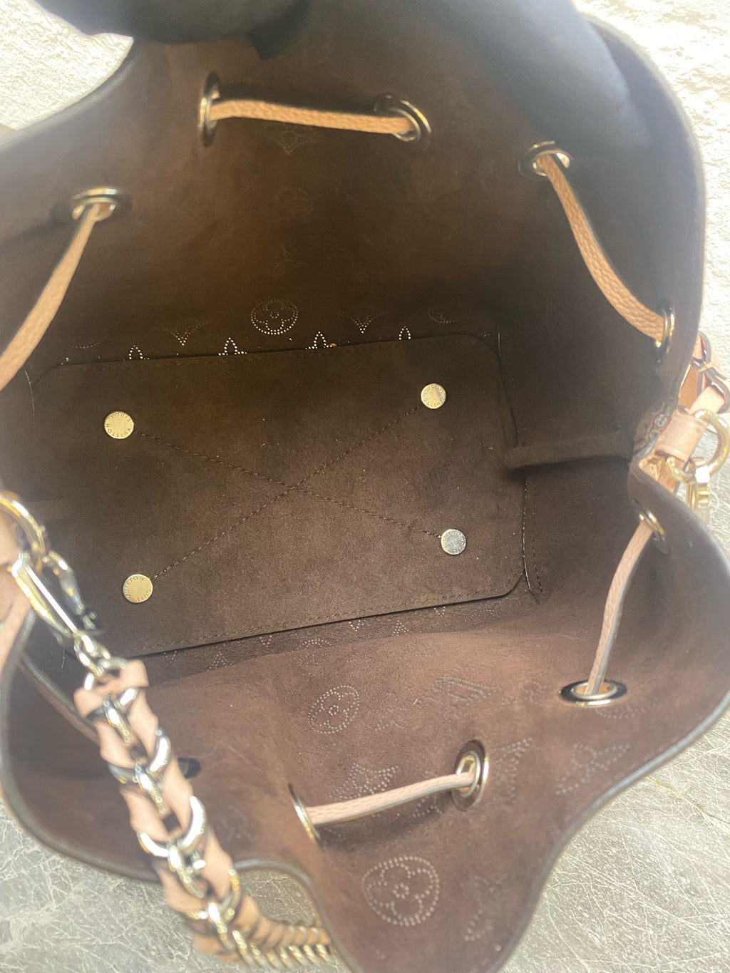 Louis Vuitton Pink Bucket & Drawstring Bag