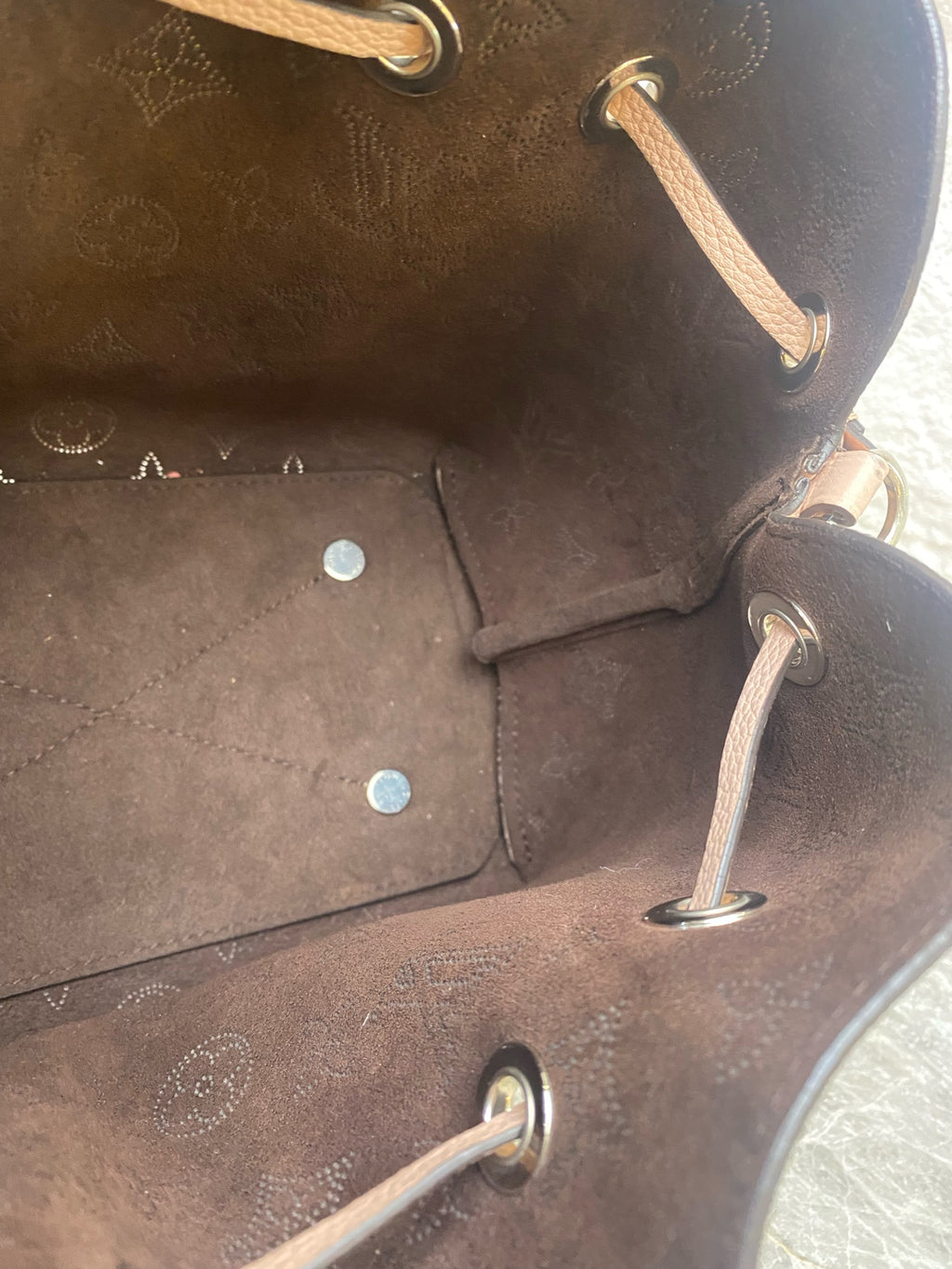 Louis Vuitton Pink Bucket & Drawstring Bag