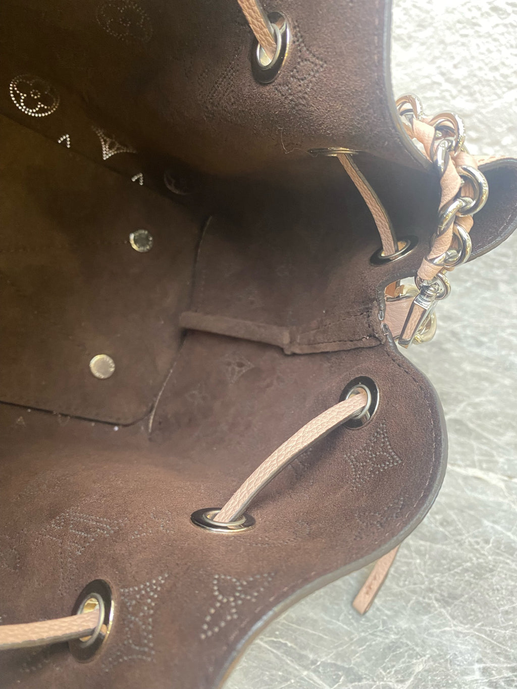 Louis Vuitton Pink Bucket & Drawstring Bag