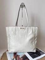 Miu Miu Leather White Tote
