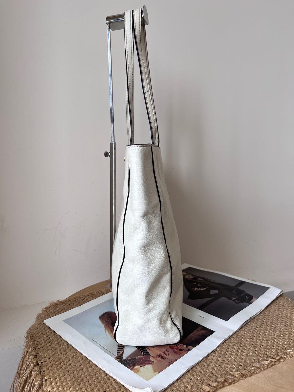 Miu Miu Leather White Tote