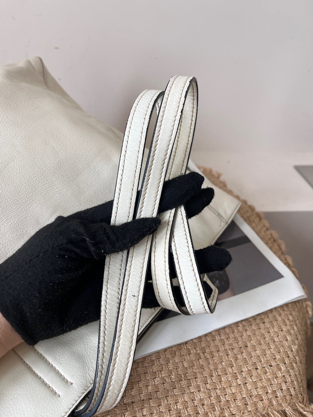 Miu Miu Leather White Tote