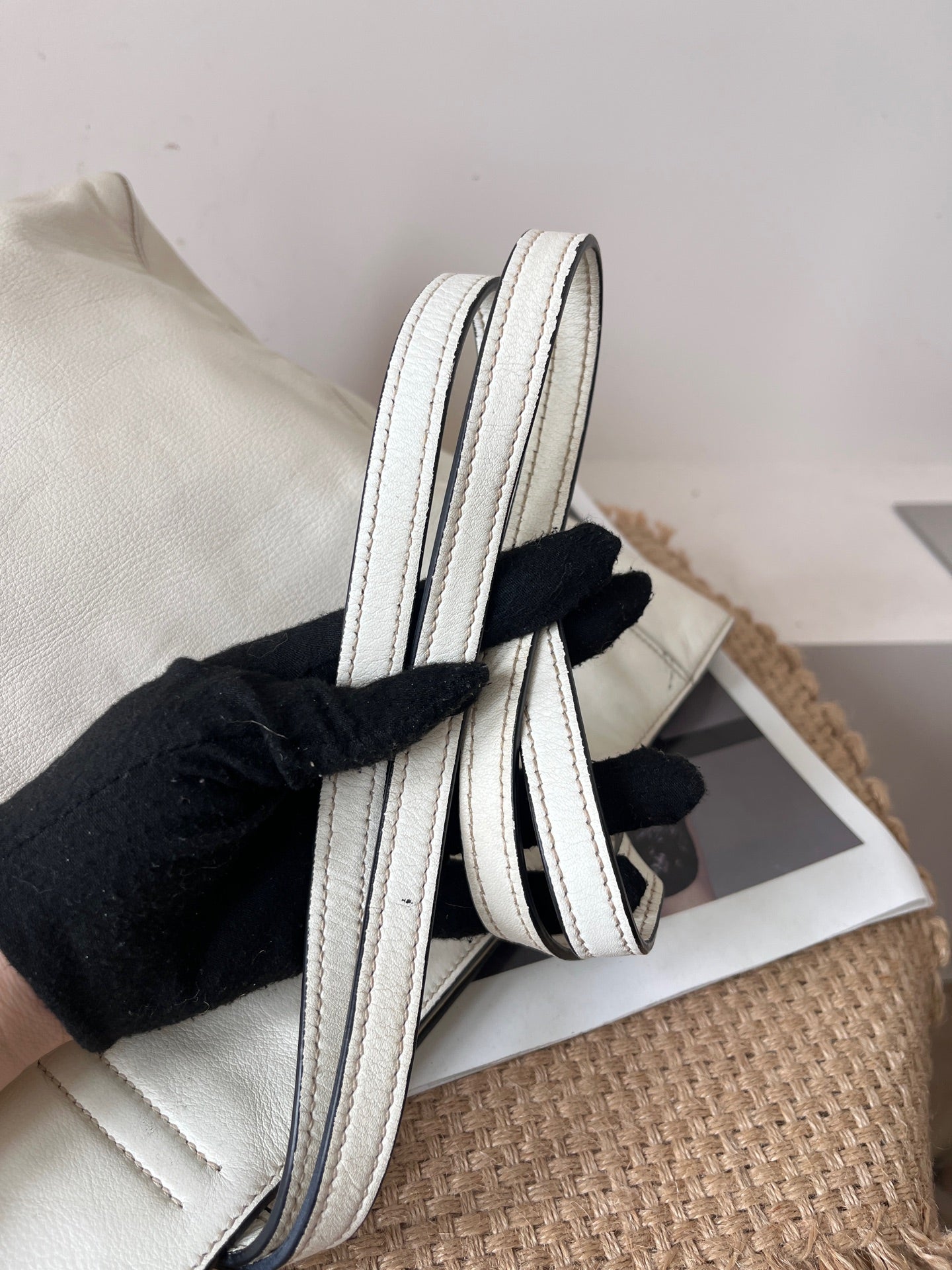 Miu Miu Leather White Tote