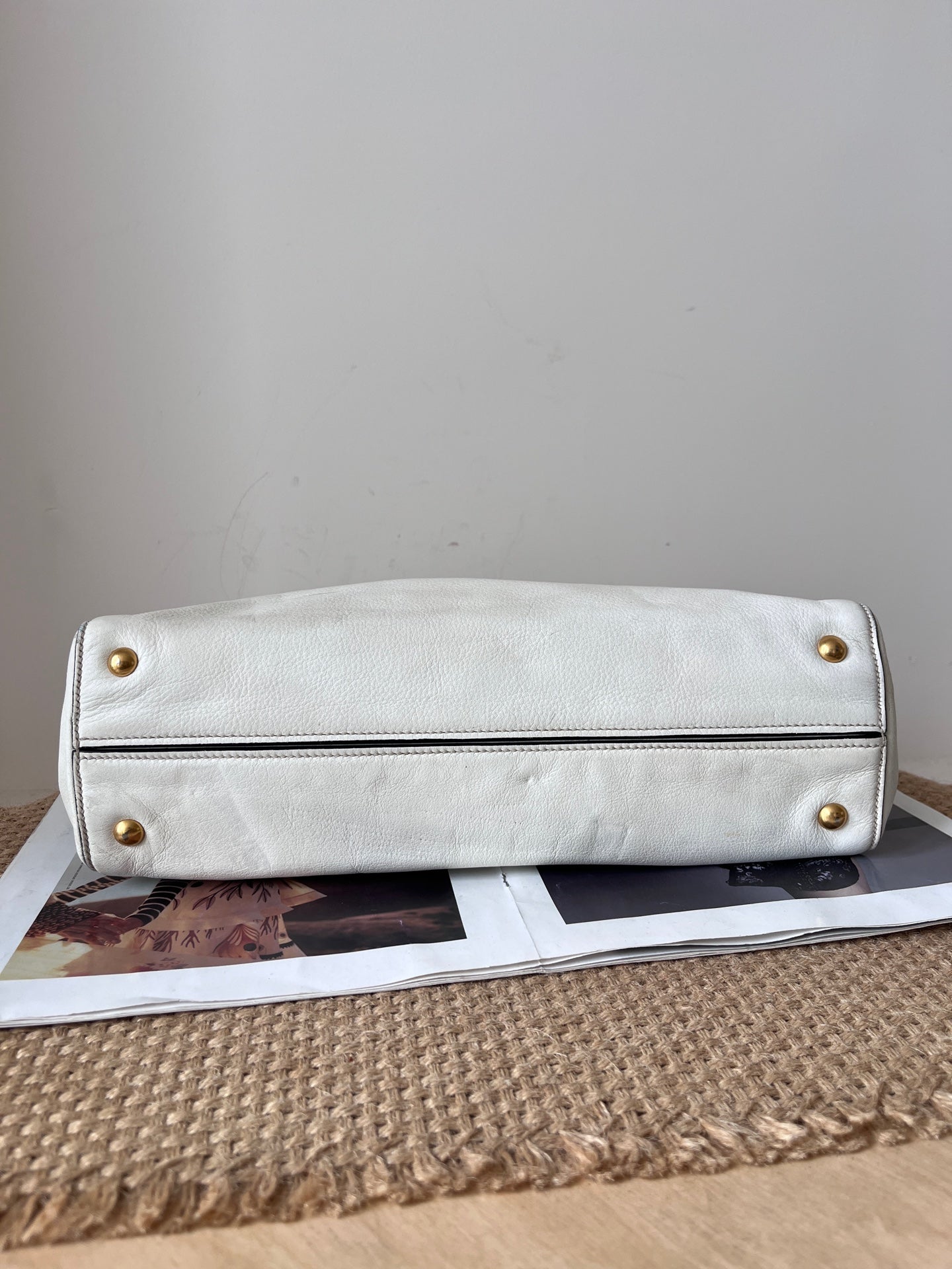 Miu Miu Leather White Tote