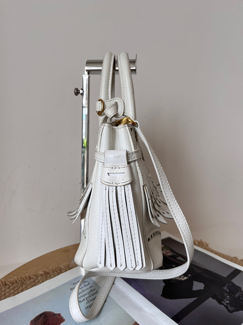 Burberry Leather White Satchel