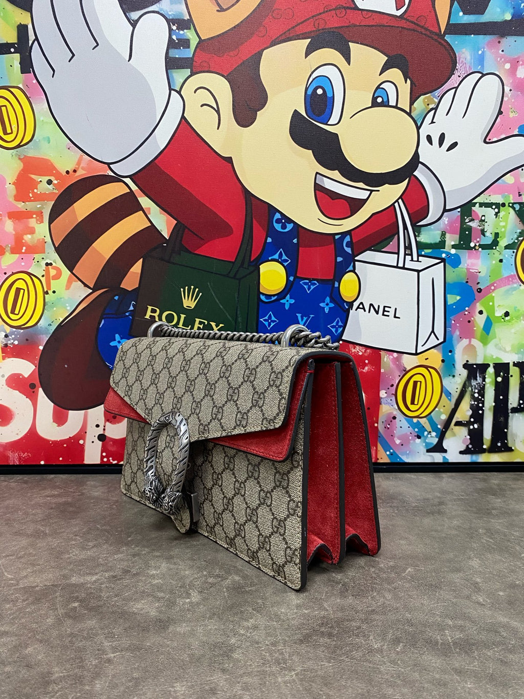 Gucci Canvas Red Shoulder Bag