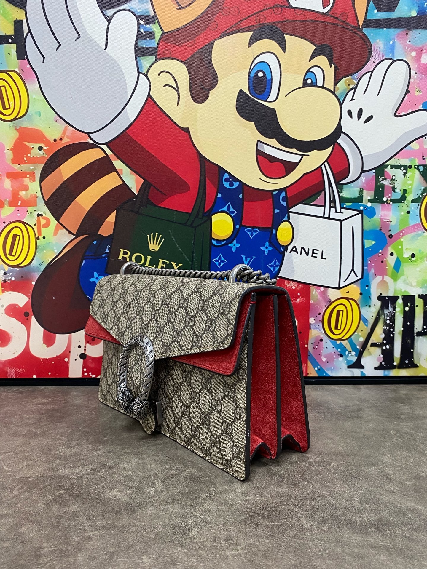 Gucci Canvas Red Shoulder Bag