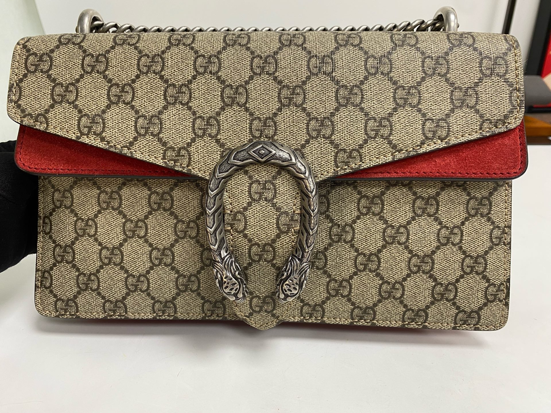 Gucci Canvas Red Shoulder Bag
