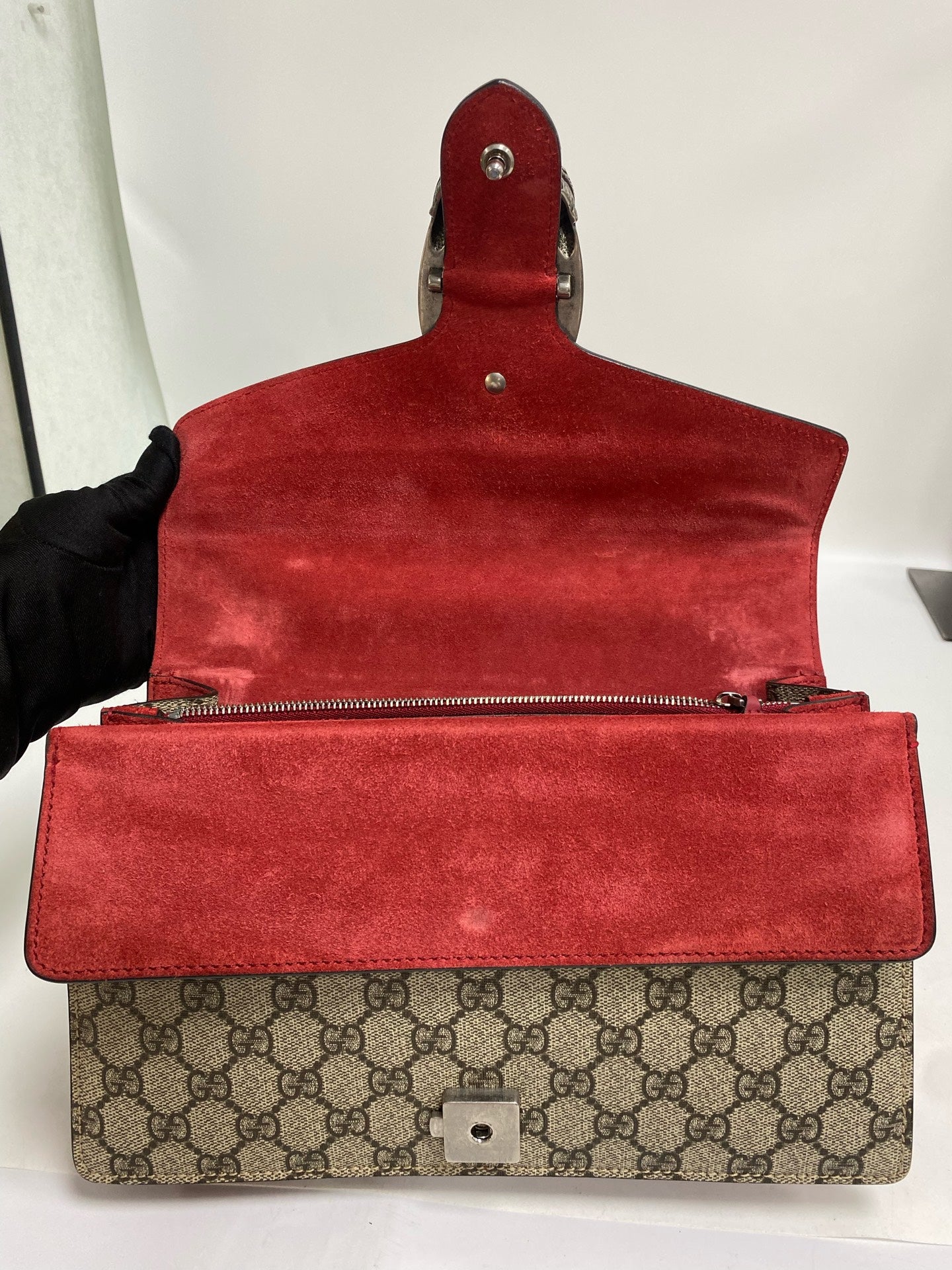 Gucci Canvas Red Shoulder Bag
